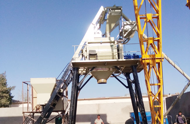 华体会平台-华体会(中国)一站式服务平台75混凝土搅拌站在乌兹别克斯坦安装作业